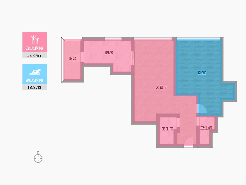 陕西省-西安市-九树-55.30-户型库-动静分区