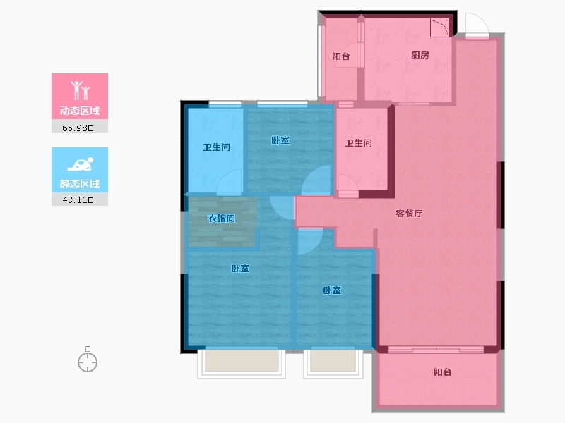 浙江省-湖州市-恒大御峰-97.76-户型库-动静分区