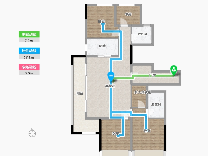 浙江省-杭州市-融创玖樟台-116.74-户型库-动静线