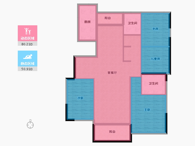 江苏省-淮安市-云河湾-112.79-户型库-动静分区