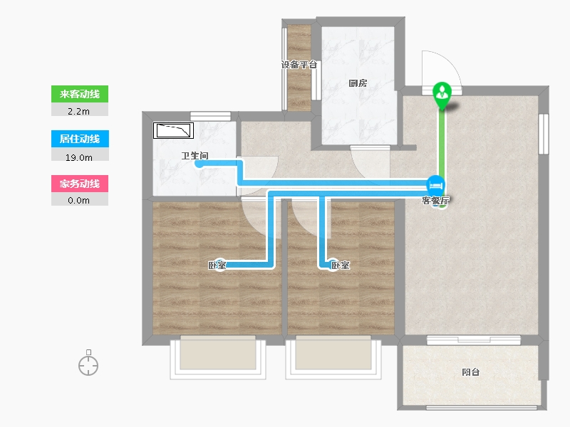 浙江省-宁波市-奥园·悦东湾-60.00-户型库-动静线