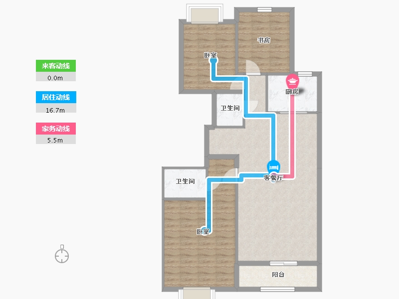 宁夏回族自治区-银川市-花样年华南区-97.35-户型库-动静线