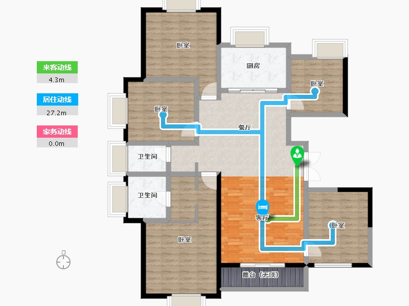 安徽省-淮南市-高速·海德公馆-133.50-户型库-动静线