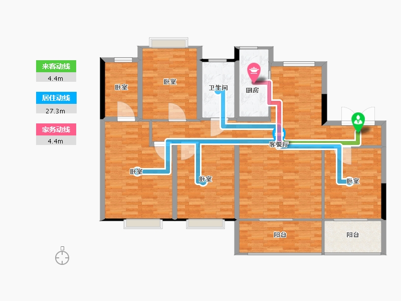 江苏省-扬州市-城建九境融园-114.00-户型库-动静线