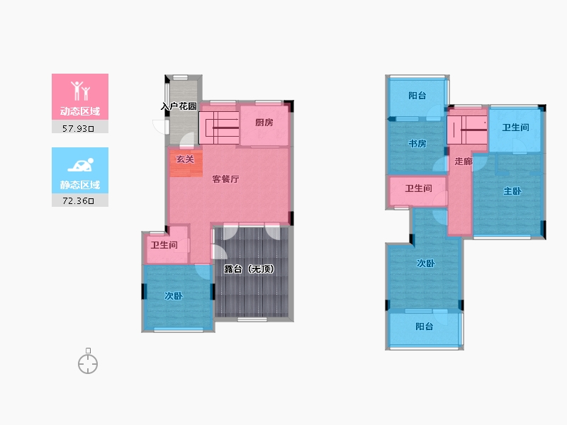 江苏省-苏州市-绿城晓荷江南-138.00-户型库-动静分区