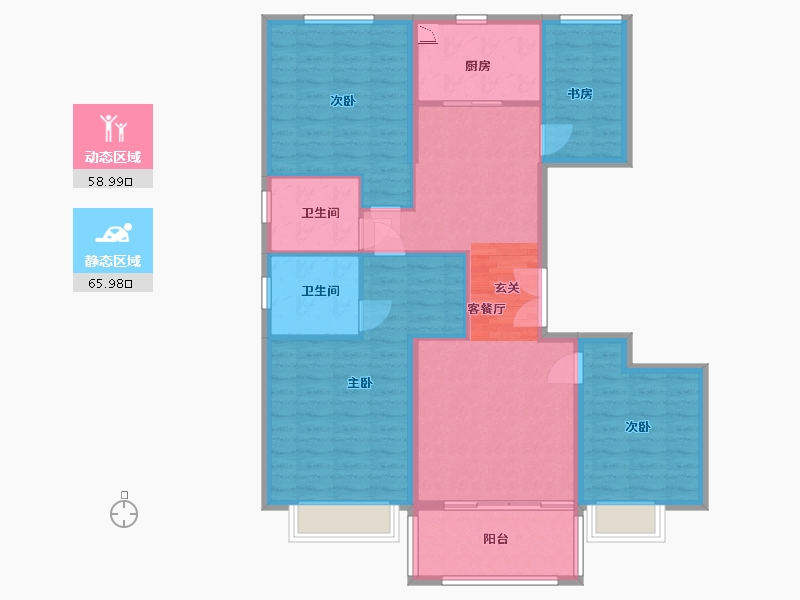 江苏省-盐城市-昌兴壹城-113.00-户型库-动静分区