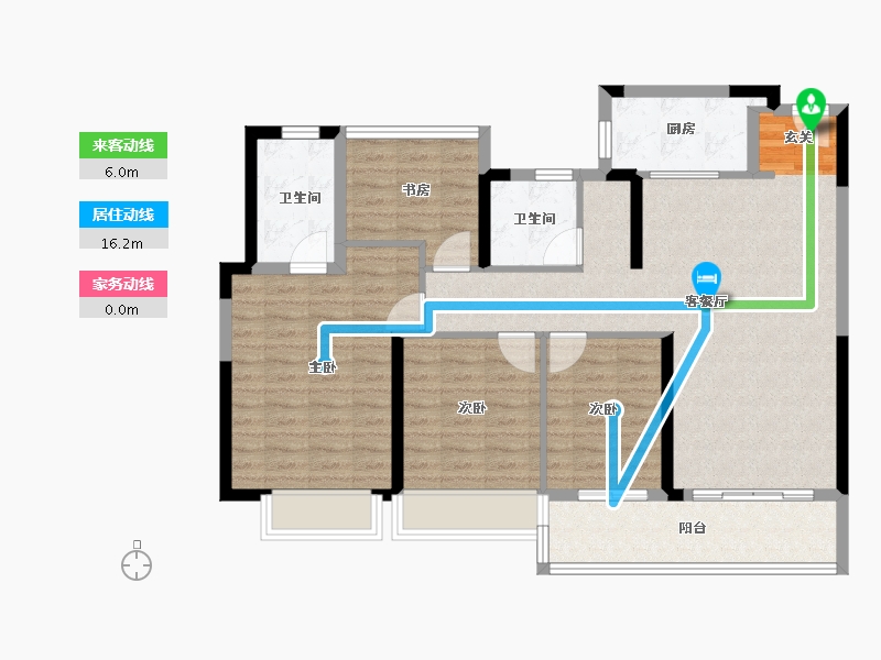 江苏省-苏州市-阳光城·檀苑-102.99-户型库-动静线