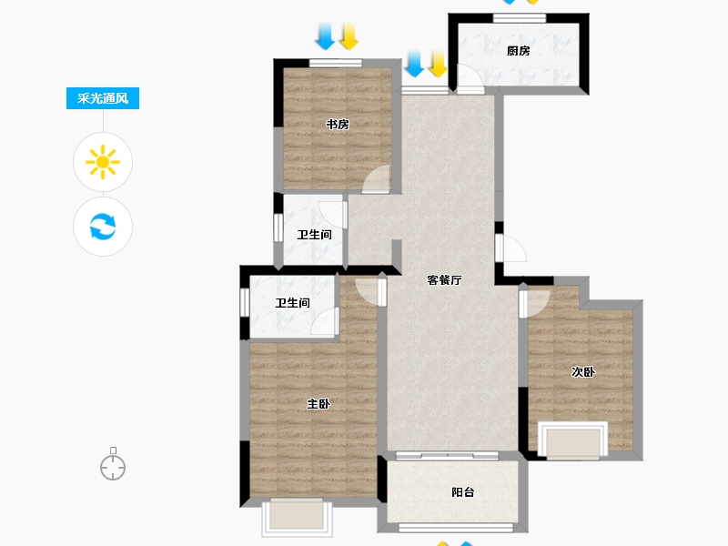 安徽省-马鞍山市-紫峰华府-94.00-户型库-采光通风