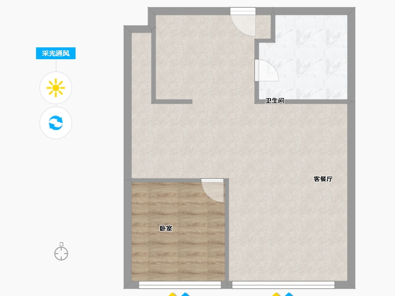 浙江省-杭州市-海石星汇公馆-59.01-户型库-采光通风