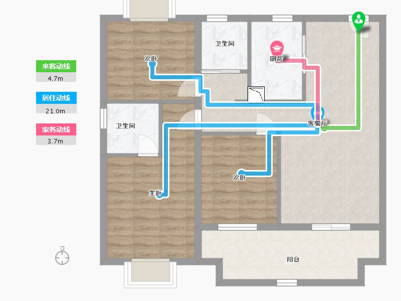 江苏省-南通市-阳光城西欧·文澜府-84.00-户型库-动静线