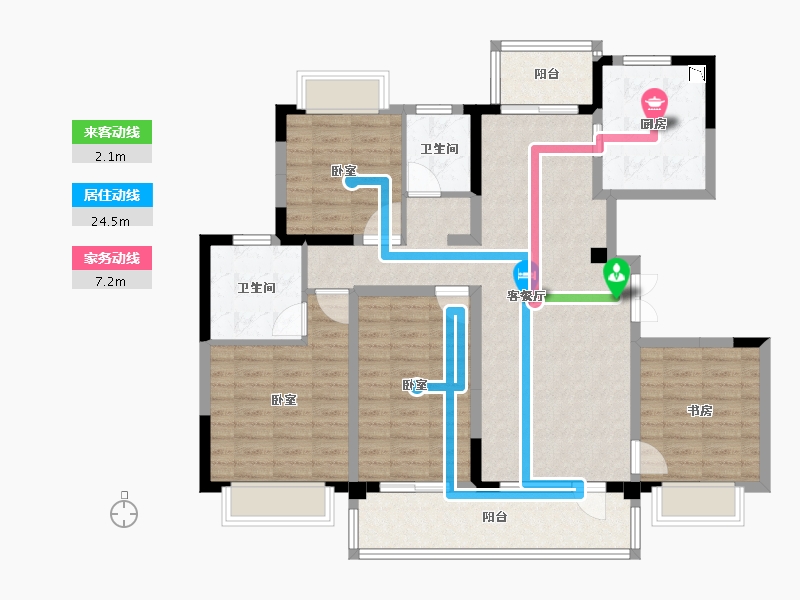 江苏省-无锡市-中锐星樾-113.00-户型库-动静线