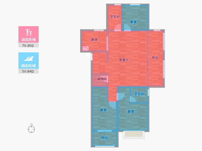 江苏省-泰州市-大华锦绣时代-109.00-户型库-动静分区