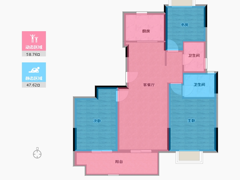 江苏省-南通市-春晓熙岸-96.00-户型库-动静分区