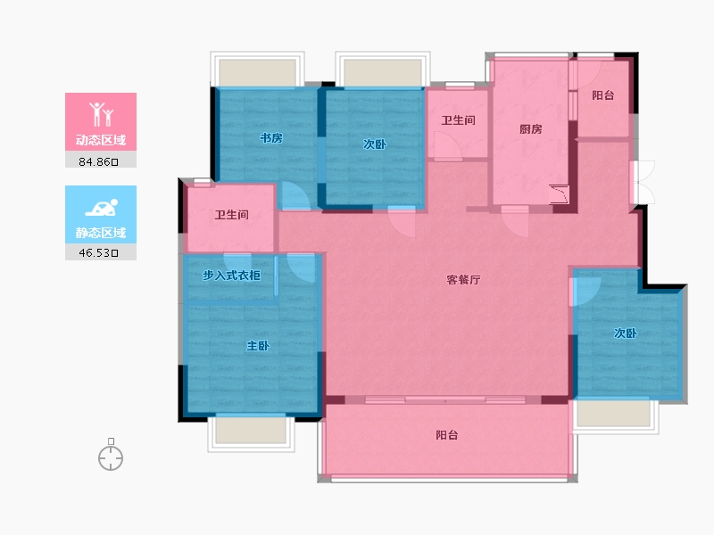 云南省-保山市-腾冲的小院子-118.24-户型库-动静分区