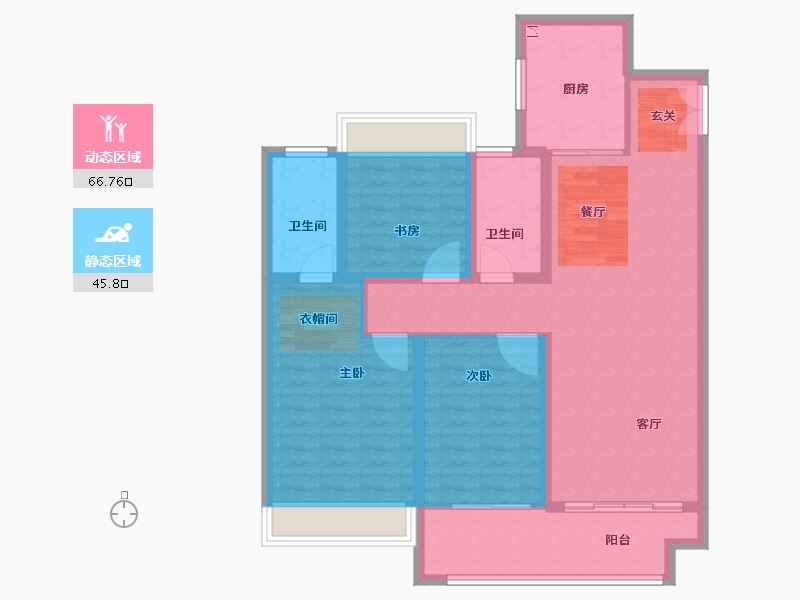 江苏省-宿迁市-书香尚庭-101.03-户型库-动静分区