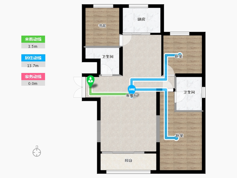 宁夏回族自治区-银川市-北塔书院-82.32-户型库-动静线