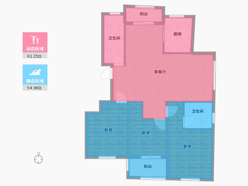 浙江省-温州市-金泉颐和原著-106.00-户型库-动静分区