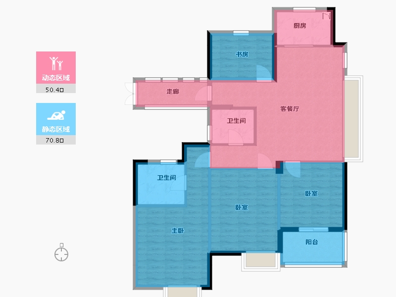 浙江省-宁波市-中房未来盛园-109.00-户型库-动静分区