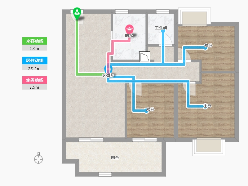 江苏省-南通市-阳光城西欧·文澜府-78.00-户型库-动静线