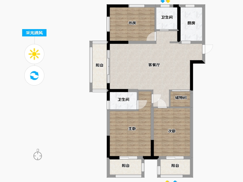 江苏省-淮安市-清城创意谷-97.31-户型库-采光通风