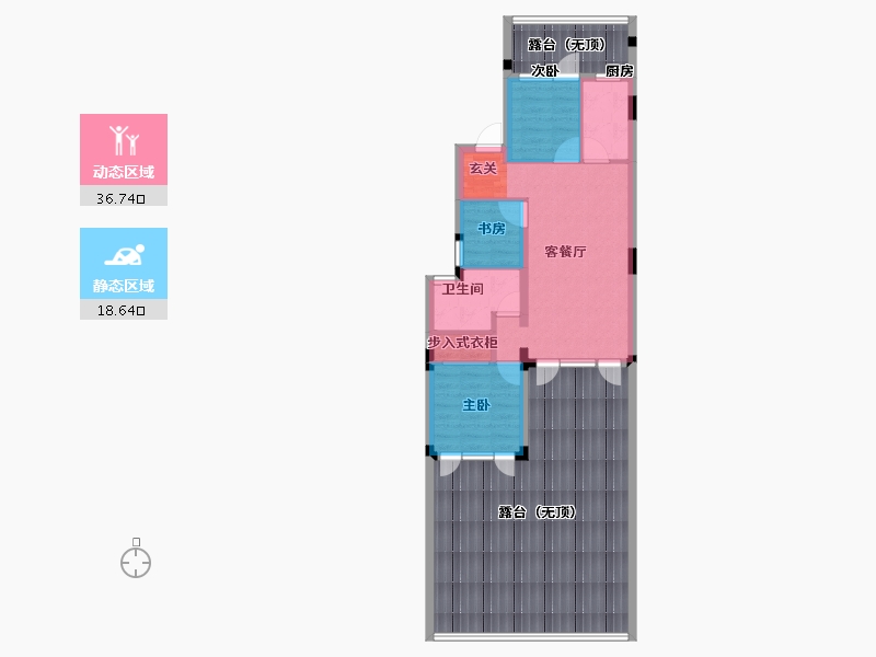 江苏省-苏州市-绿城晓荷江南-96.99-户型库-动静分区