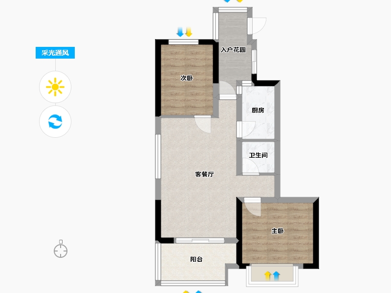 云南省-保山市-宝能·北海湿地小镇-59.35-户型库-采光通风