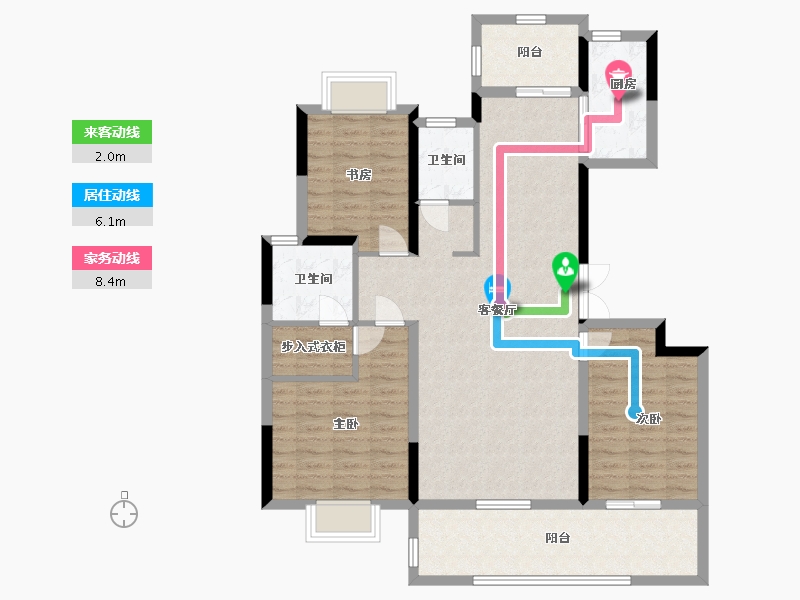 江苏省-南通市-海安万达广场-108.00-户型库-动静线