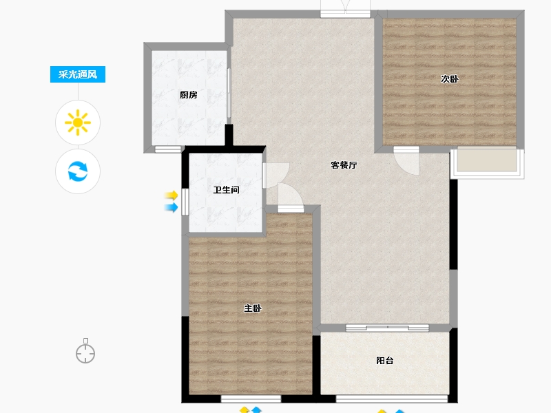 江苏省-淮安市-汇金豪庭-110.40-户型库-采光通风