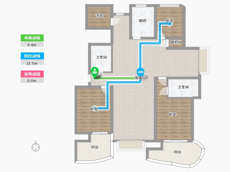 浙江省-杭州市-金隅观澜时代-134.04-户型库-动静线