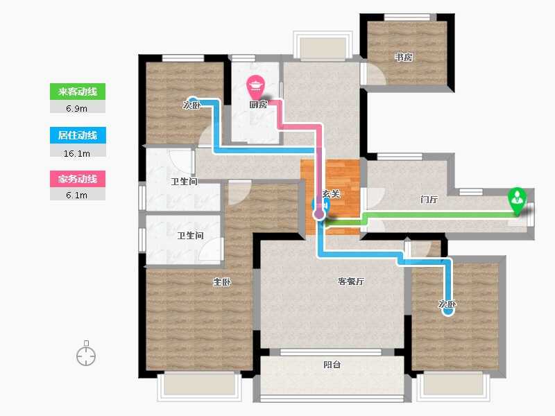 江苏省-苏州市-太湖朗峯-117.99-户型库-动静线