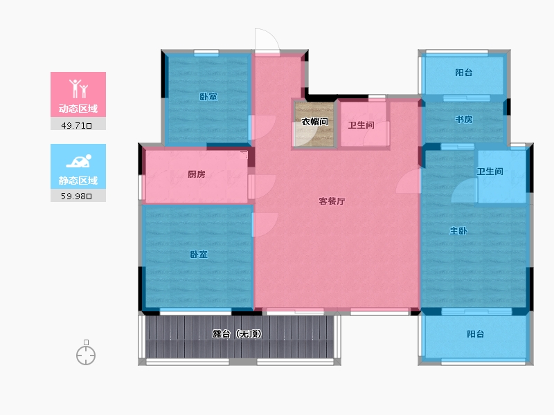 浙江省-宁波市-中旅宁宸院-111.00-户型库-动静分区