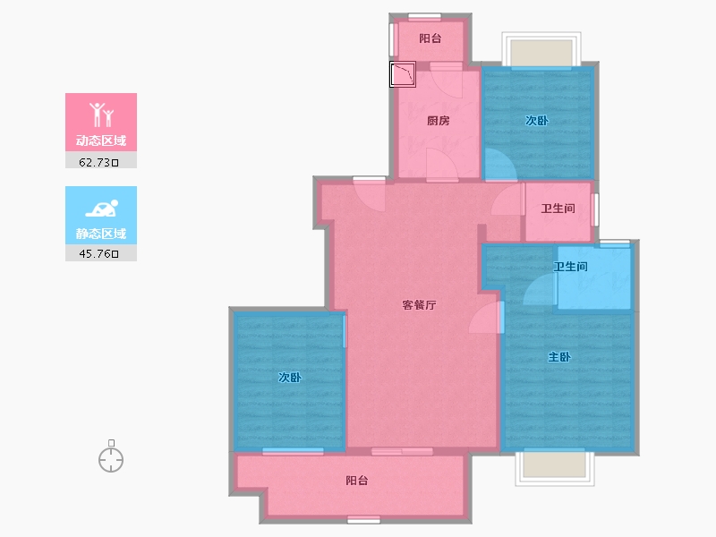 江苏省-南通市-阳光城西欧·文澜府-98.00-户型库-动静分区