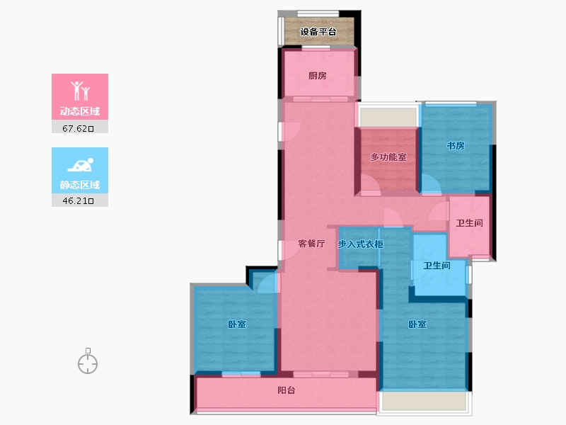 浙江省-湖州市-湖州府-103.72-户型库-动静分区