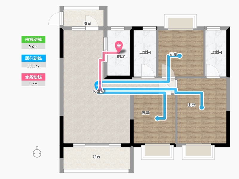 江西省-抚州市-碧桂园临川府-92.00-户型库-动静线