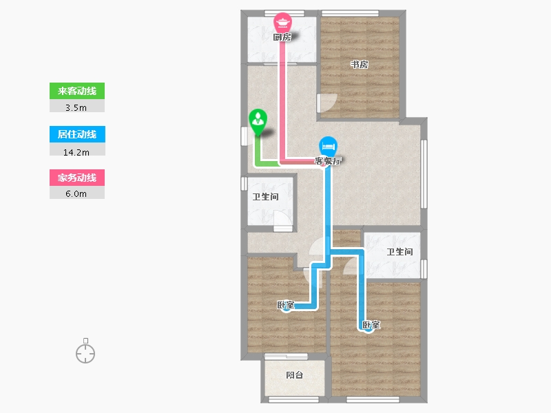 浙江省-温州市-万郡陶山府-81.00-户型库-动静线