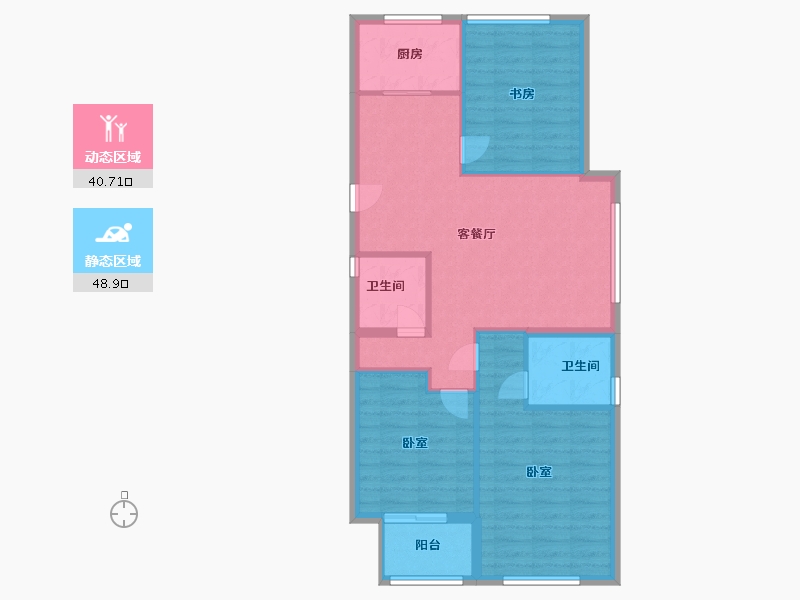 浙江省-温州市-万郡陶山府-81.00-户型库-动静分区