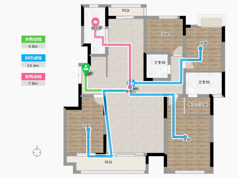 陕西省-安康市-电建地产安康洺悦府-139.54-户型库-动静线