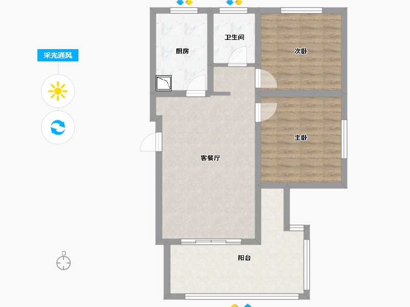 江苏省-徐州市-星宿生活广场-73.99-户型库-采光通风