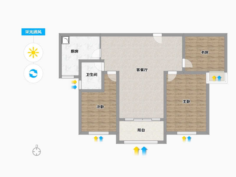 江苏省-徐州市-盛世阳光华庭-99.03-户型库-采光通风