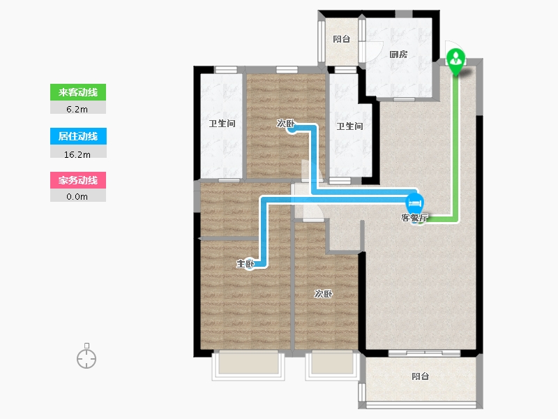 江苏省-淮安市-恒大名都-101.70-户型库-动静线