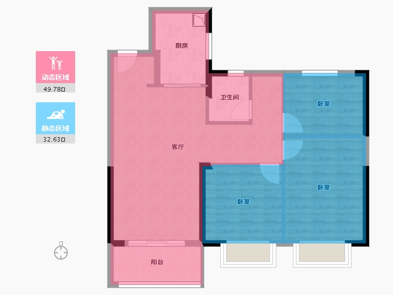 江苏省-盐城市-金辉优步花苑-74.04-户型库-动静分区