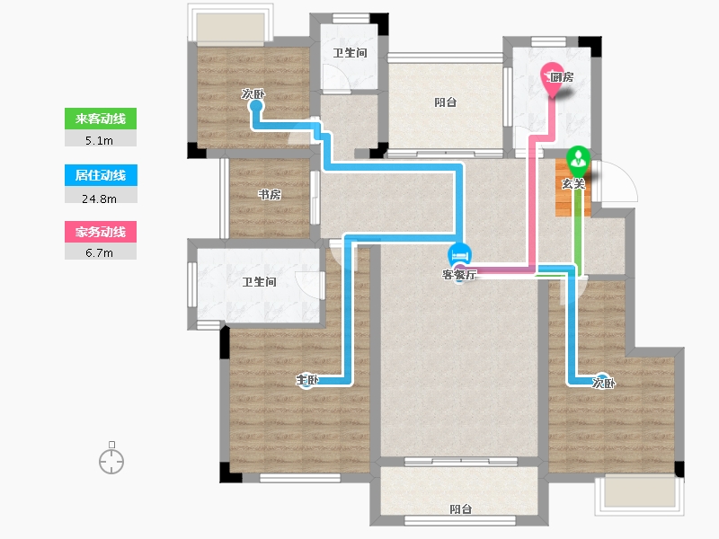 江苏省-无锡市-融侨观邸-110.00-户型库-动静线