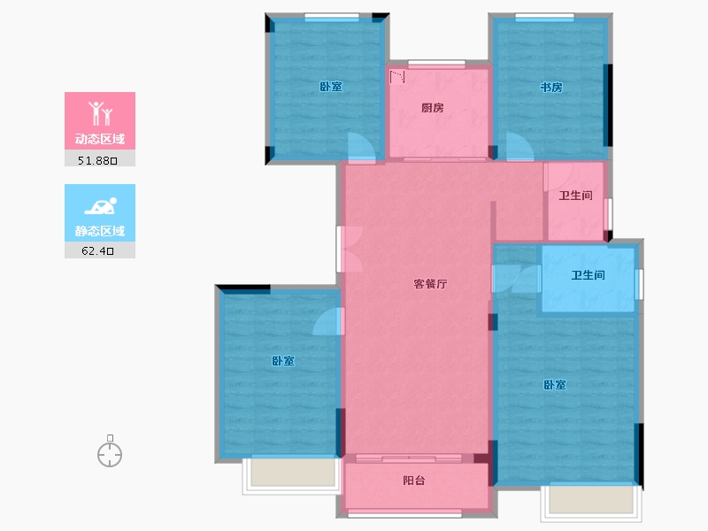 浙江省-湖州市-天际玖墅-103.00-户型库-动静分区