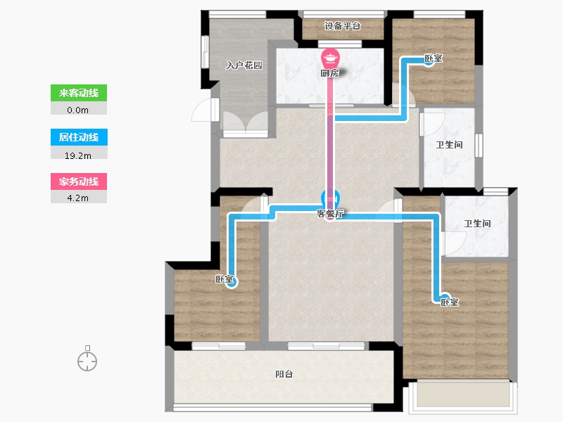 江苏省-镇江市-美的·君兰悦-95.00-户型库-动静线