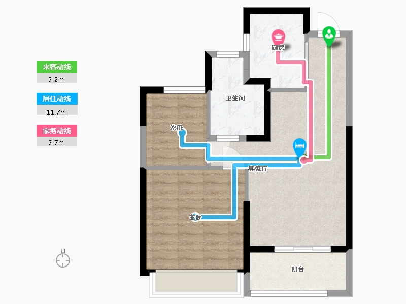 江苏省-淮安市-恒大名都-63.60-户型库-动静线