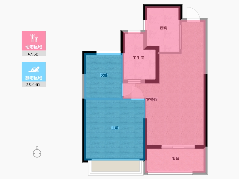 江苏省-淮安市-恒大名都-63.60-户型库-动静分区