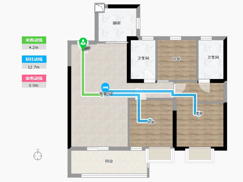 江苏省-南通市-湖光映月-82.00-户型库-动静线