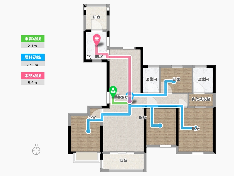 浙江省-温州市-德信阳光城君宸府-114.00-户型库-动静线