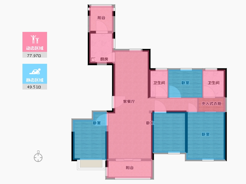 浙江省-温州市-德信阳光城君宸府-114.00-户型库-动静分区