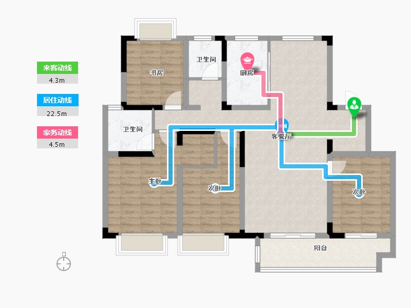 江苏省-徐州市-绿地新里·林语公馆-114.00-户型库-动静线